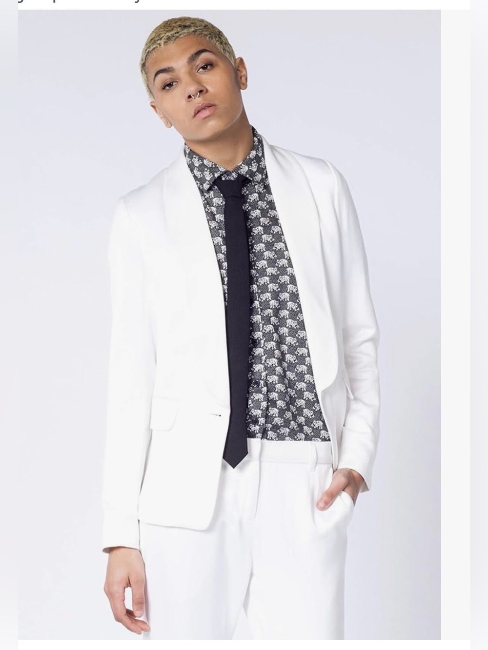 WILDFANG The Tux Blazer White Womens , size Small